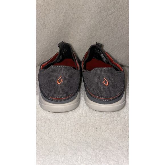 OluKai Moku Pae Shoes Men\'s Size 11 Gray White Mesh Comfort Slip On 10472-4EKZ